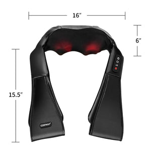 Shiatsu Neck Massager with Heat and Deep Tissue 3D-Kneading-Black view 4