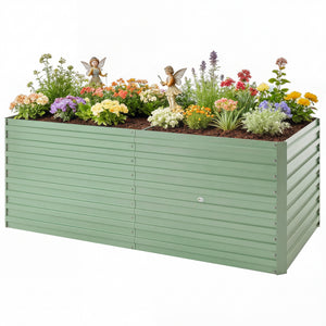 5' x 3' x 2' Raised Garden Bed, Galvanized Planter Box for Growing Flowers, Herbs and Vegetables, Black – view 43