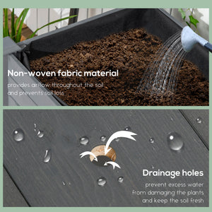 Mobile Raised Garden Bed Elevated Wood Planter Box with Lockable Wheels – view 12