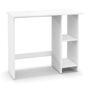 Small Computer Desk with Storage and Adjustable Shelf-White view 4