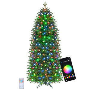 Smart Pencil Christmas Tree with 220 Pre-Lit RGB LED Lights-M view 4