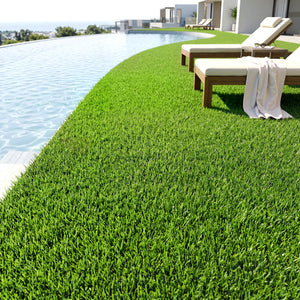 Artificial Grass 10' x 3' (30 Square Feet), Fake Grass Turf with UV Protection, Drain Holes for Rain, Green