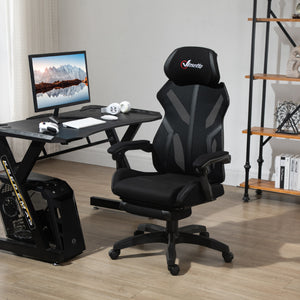 Gaming Chair, Ergonomic Computer Chair with Footrest, Headrest – view 7