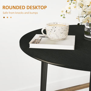 Folding Dining Table, Round Drop Leaf Kitchen Table for Small Spaces with Wood Legs, Oak – view 13