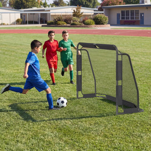 Soccer Goal Set for Backyard 6 ft x 4 ft Metal Frame Goal Post with Net and Anchoring System view 3