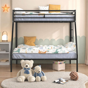Space-saving Metal Slatted Bed Frame for Teens and Adults Noise-free No Box Spring Needed-Black view 3
