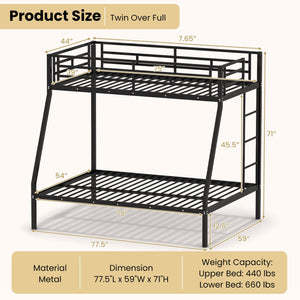 Space-saving Metal Slatted Bed Frame for Teens and Adults Noise-free No Box Spring Needed-Black view 5