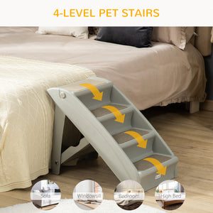 4-Level Portable Dog Stairs, Foldable Dog Steps for Small Dogs, Lightweight Cat Steps – view 20