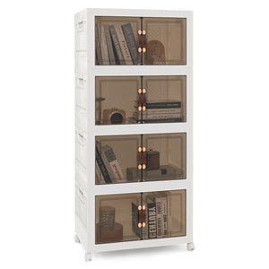 Stackable Storage Bins with Lockable Wheels-4 Pack view 4