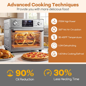 Stainless Steel Countertop Convection Oven with Bake-Silver view 5