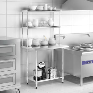 Stainless Steel Overshelf with Adjustable Lower Shelf for Restaurant Kitchen view 2