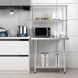 Stainless Steel Overshelf with Adjustable Lower Shelf for Restaurant Kitchen view 6