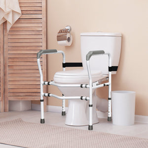 Steel Safety Toilet Rail with Created Fixable Clamp view 2
