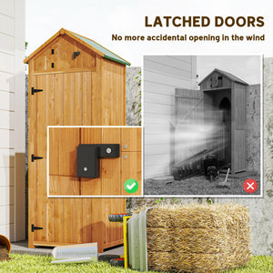 30" x 21" x 71" Garden Storage Shed, Sheds & Outdoor Storage Outdoor Workshop Yard Tool Utility Storage – view 11