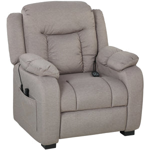 Massage Recliner Chair with Quiet Brushless Motor Pet-Friendly Fabric Power Recliner with 2 Memory