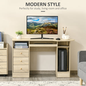 Computer Desk with Storage, Home Office Laptop Table with Shelves and Drawers – view 10