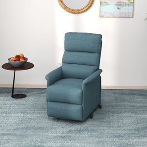 Lift Chair for Elderly, Power Chair Recliner with Remote Control, Side Pockets for Living Room, Blue – view 7