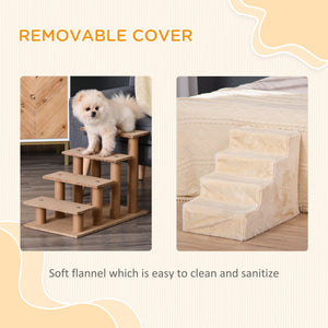 4-Step Dog Ramp for Sofa, Bed, and Couch, with Removable Cover, Light Grey – view 11