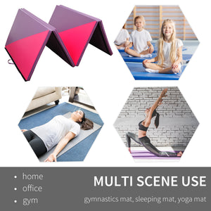 Soozier 4'x10'x2" Folding Gymnastics Tumbling Mat, Exercise Mat with Carrying Handles for Yoga, MMA, Martial Arts