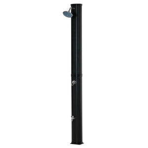 7ft Outdoor Solar Heated Shower with 360 Rotating Shower Head, Foot Shower Faucet, Temperature and Pressure Adjustable