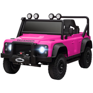 Qaba Land Rover Licensed Kids Ride on Truck with Remote Control, Spring Suspension, LED Lights, 3 Speed for Ages 3-5