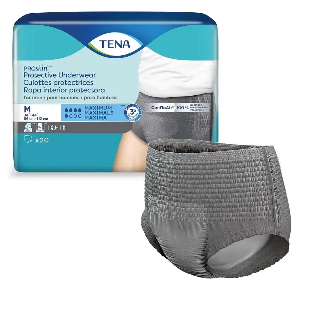TENA ProSkin Protective Underwear for Men, Moderate Absorbency