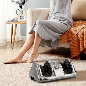 Therapeutic Shiatsu Foot Massager with High Intensity Rollers-Gray view 3