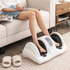 Therapeutic Shiatsu Foot Massager with High Intensity Rollers-White view 3