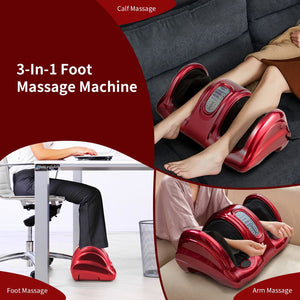 Therapeutic Shiatsu Foot Massager with High Intensity Rollers-Wine view 8