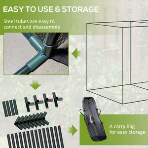 6.5 x 3.3ft Crop Cage, Garden Plant Protector with Single Zippered Door, Storage Bag and Ground Stakes – view 11