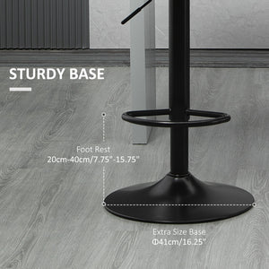 Swivel Barstools Set of 2 Adjustable Bar Stools with Footrest Armrests and PU Leather Back for Dining Room – view 14