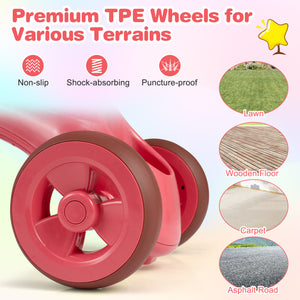Toddler Tricycle with Limited Steering with Front Baskets and Bell-Pink view 8