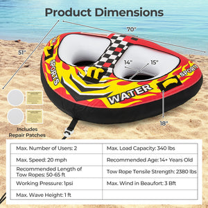 Towable Tube with Quick Connector and Drainage for Boating view 4