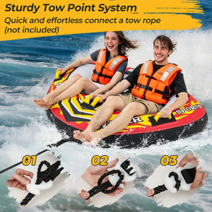 Towable Tube with Quick Connector and Drainage for Boating view 5