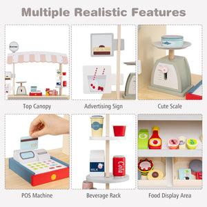 Toy Cart Play Set with POS Machine and Lovely Scale-Gray view 6