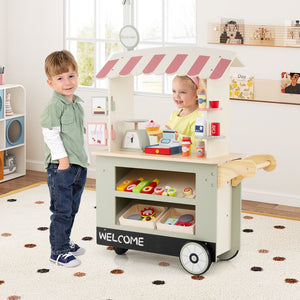 Toy Cart Play Set with POS Machine and Lovely Scale-Green view 3