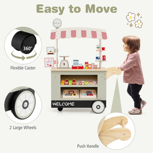 Toy Cart Play Set with POS Machine and Lovely Scale-Green view 8