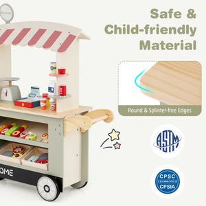 Toy Cart Play Set with POS Machine and Lovely Scale-Green view 9