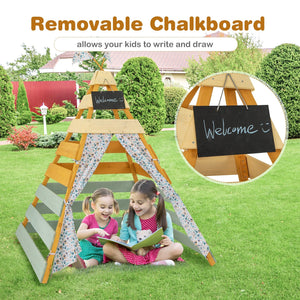 Triangle Hideaway Playhouse with Removable Chalkboard for Indoor and Outdoor view 8