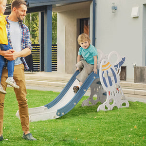 Qaba Toddler Slide Indoor for Kids 1.5-3 Years Old, Space Theme Climber Slide Playset