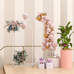 Wedding Arch, 7/6.5/6 ft Metal Balloon Arch Backdrop Stand Set of 3 for Birthday Party, Bridal Shower – view 14