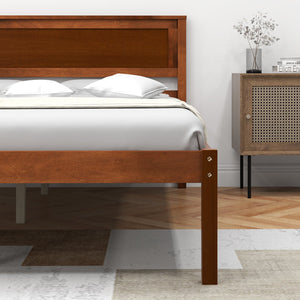 Twin/Full/Queen Size Bed Frame with Wooden Headboard and Slat Support-Full Size view 8