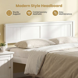 Twin/Full/Queen Size Sturdy Wooden Bed Frame with Headboard and Slat Support-Queen Size view 9