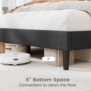 Twin/Full/Queen Size Upholstered Platform Bed Frame with High Headboard-Full Size view 8