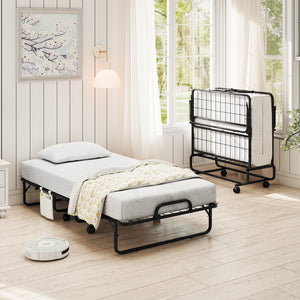 Twin Size Folding Bed with 5 Inch Mattress view 3