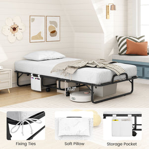 Twin Size Folding Bed with 5 Inch Mattress view 9