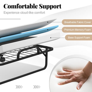 Twin Size Rollaway Guest Folding Bed with Mattress Sturdy Heavy Duty Frame view 5
