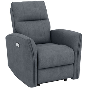 Power Recliner Chair, Dyed Fabric (Like Leathaire) Upholstered Recliner Chair with USB Ports, Footrest – view 8