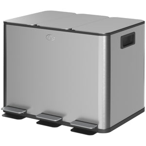 Garbage Bin, Soft-Close Trash Can with Foot Pedal, 3x5 Gallon (3x20 L) Garbage Can with Removable Inner – view 8