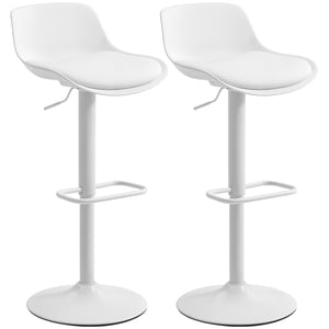Counter Height Bar Stools Set of 2, Streamlined Bar Chairs with Adjustable Height and Swivel PU Leather – view 8